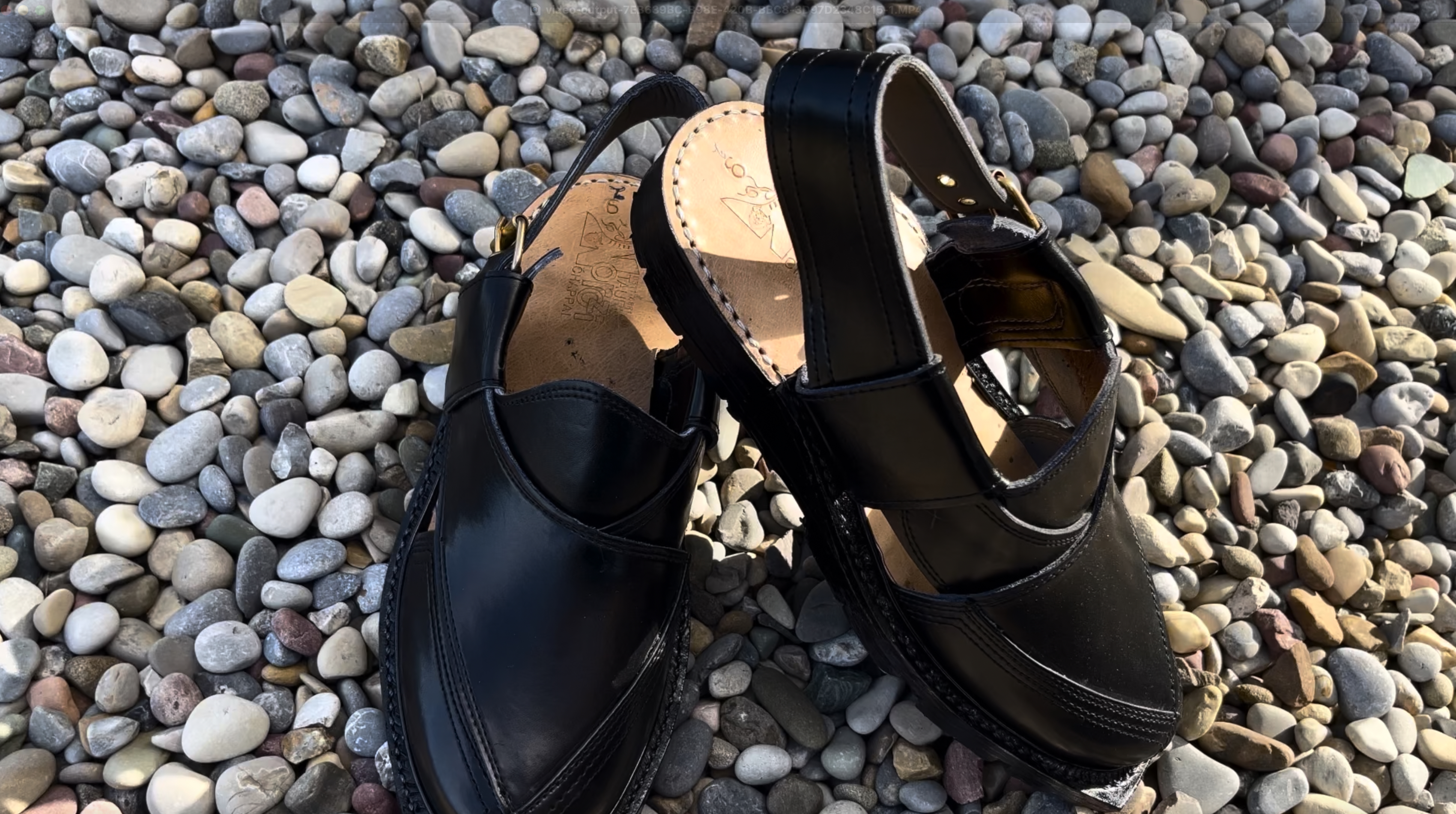 Revive Fashion Handmade Norozi Chappal for Men - Black Round Fit